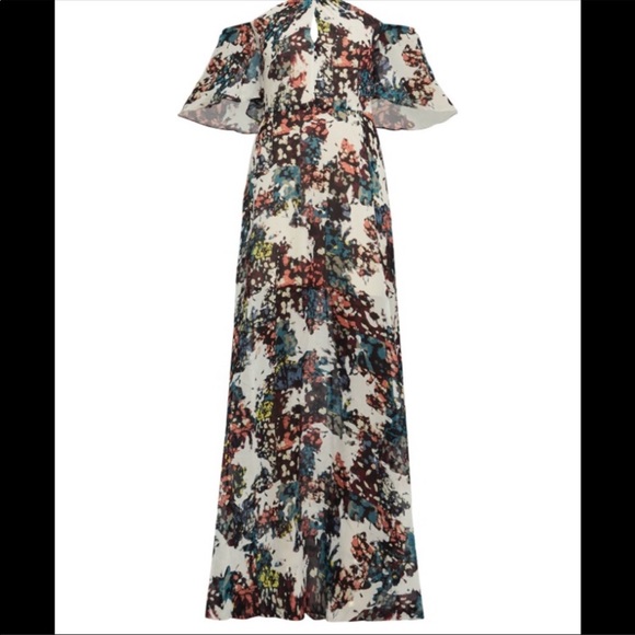 🆕BCBGMAXAZRIA Kelley Off-The-Shoulder Halter Gown - Picture 4 of 9